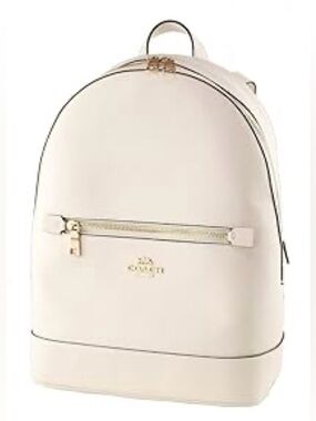 COACH - KENLEY WHITE CROSSGRAIN LEATHER BACKPACK -NWOT